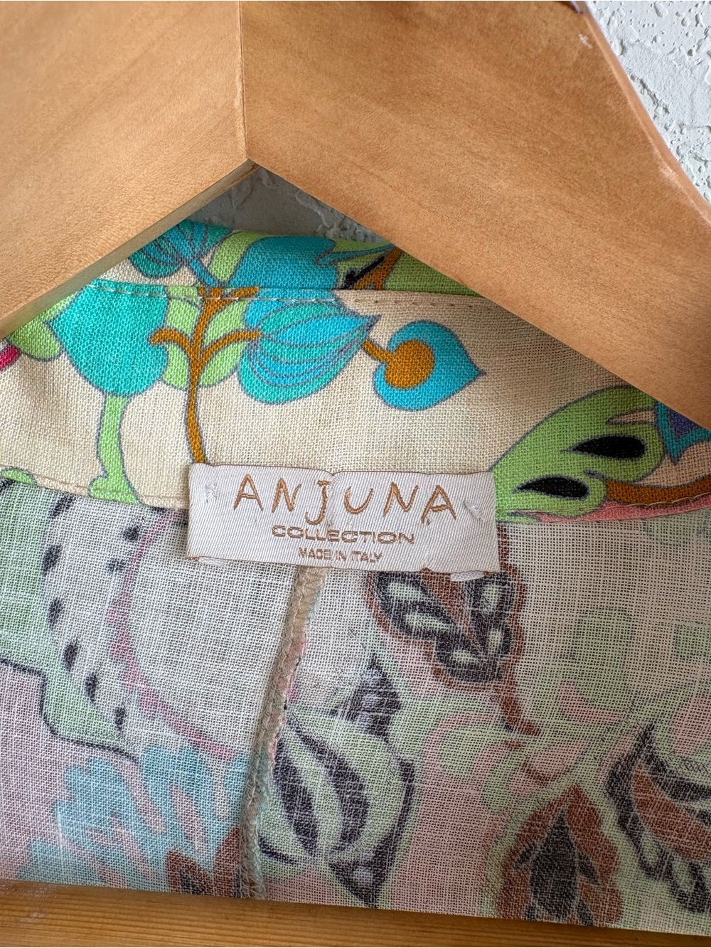 Anjuna Collection Embellished Floral Cotton Maxi Shirt Dress US12 Made in Italy - Picture 4 of 16